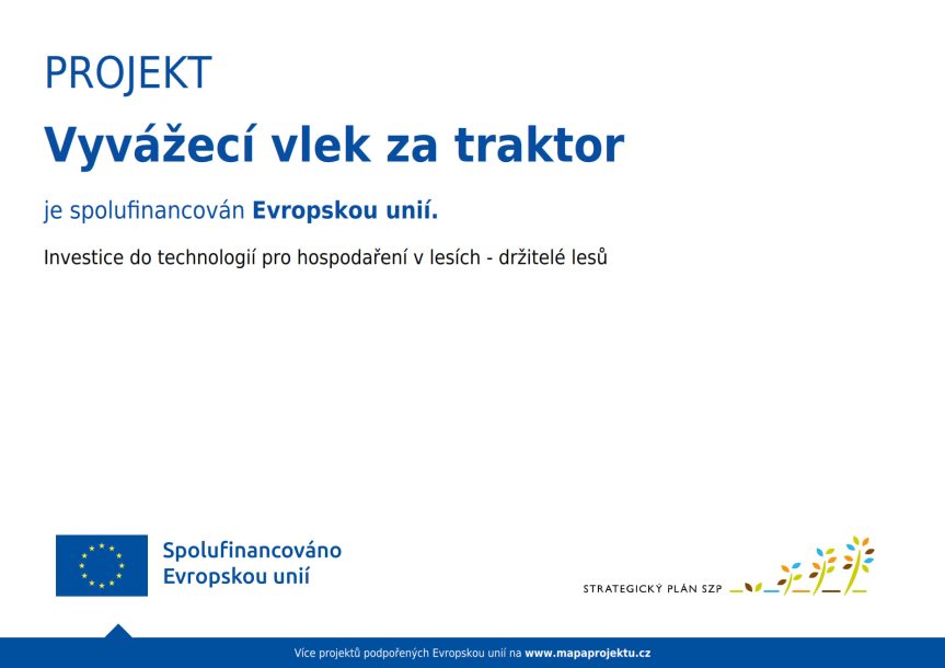 Vyvážecí vlek za traktor